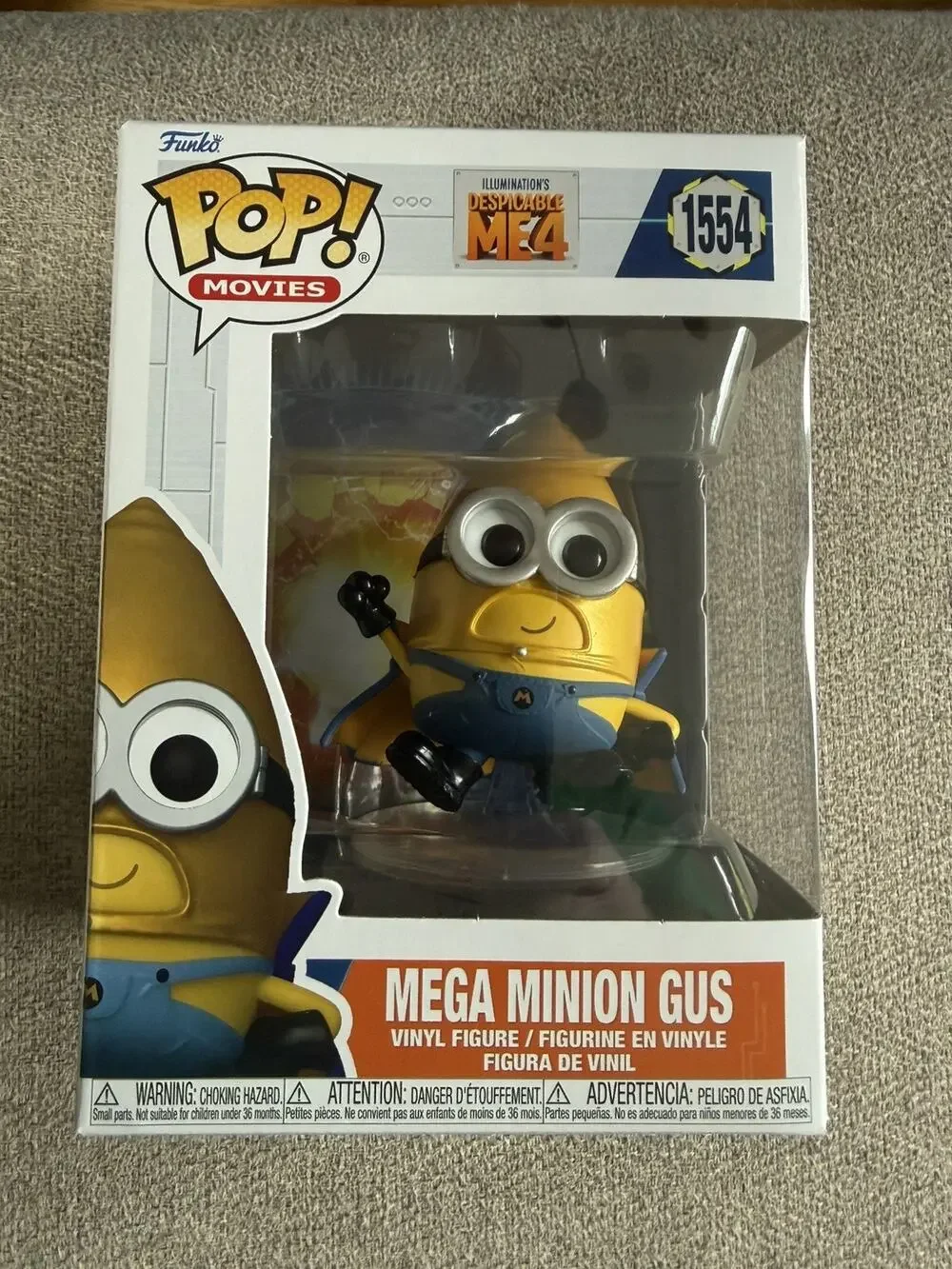 Funko POP! Movies: Despicable Me 4 – Mega Minion Gus - Vinyl Figure #1554 #76050